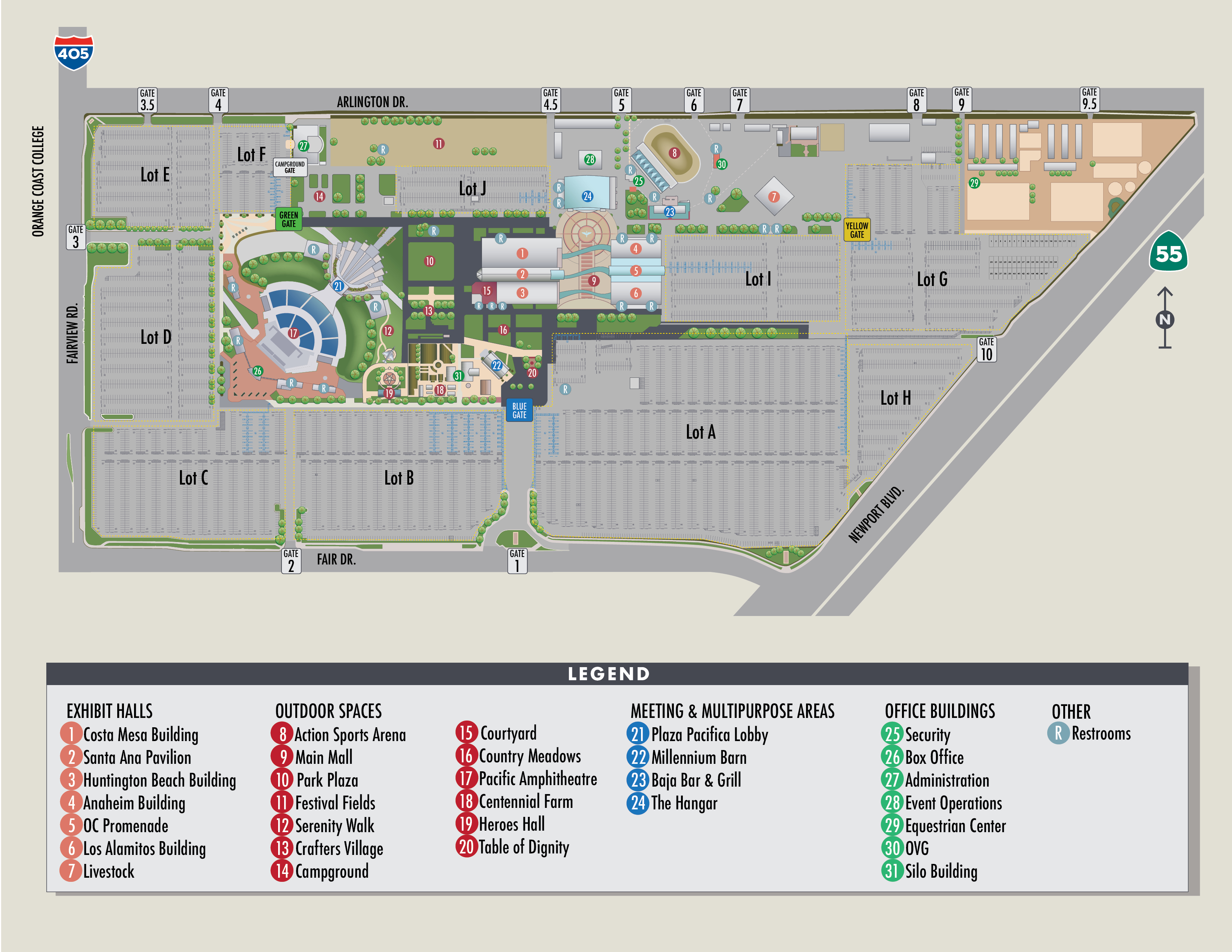 map orange county mall